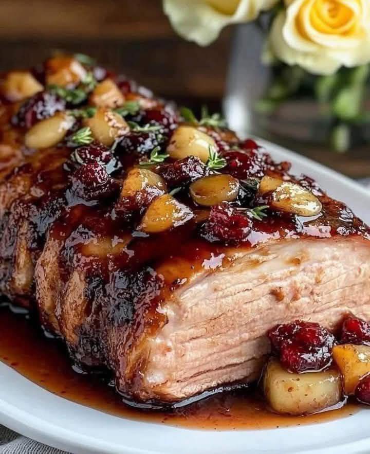 Cranberry Glazed Pork Loin