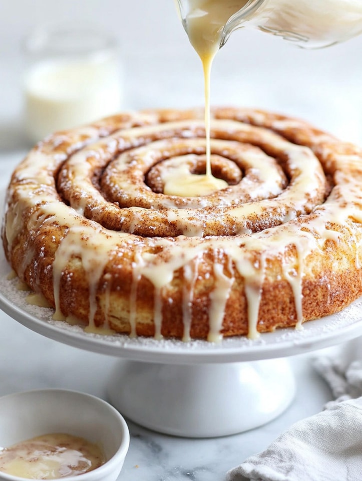 Giant Cinnamon Roll Cake 