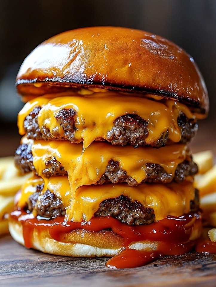 Loaded Double Cheeseburger Feast 