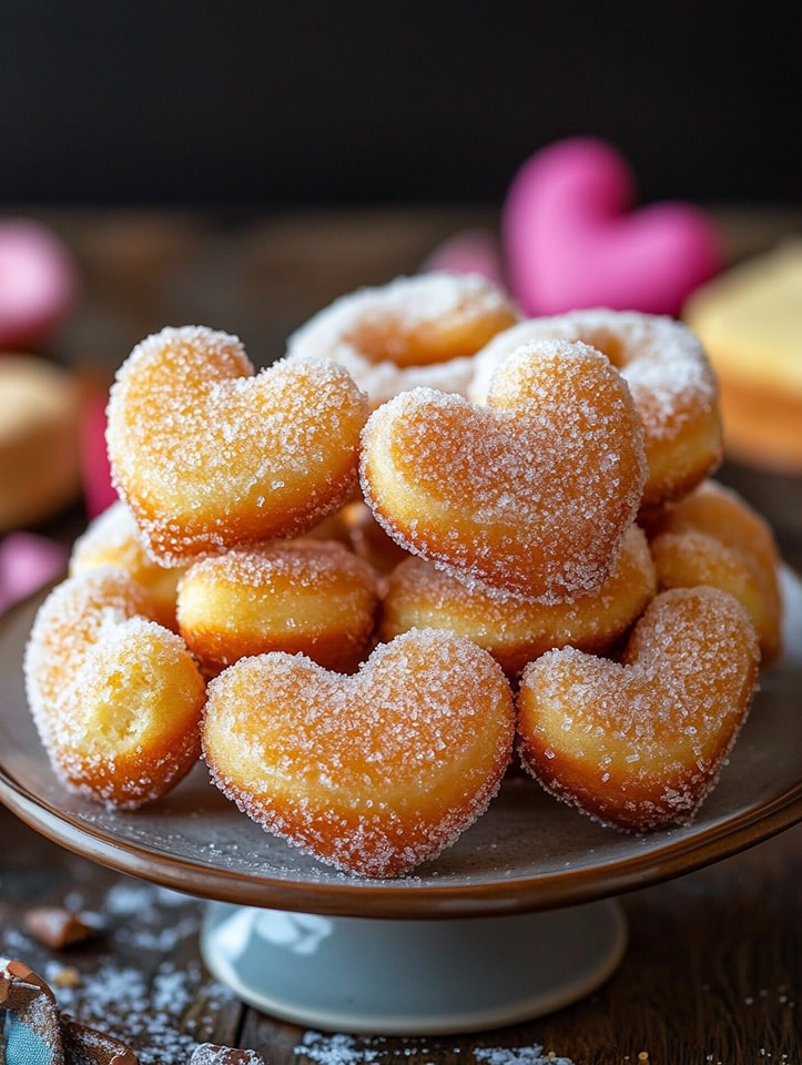  Golden Heart Sugar Donuts 