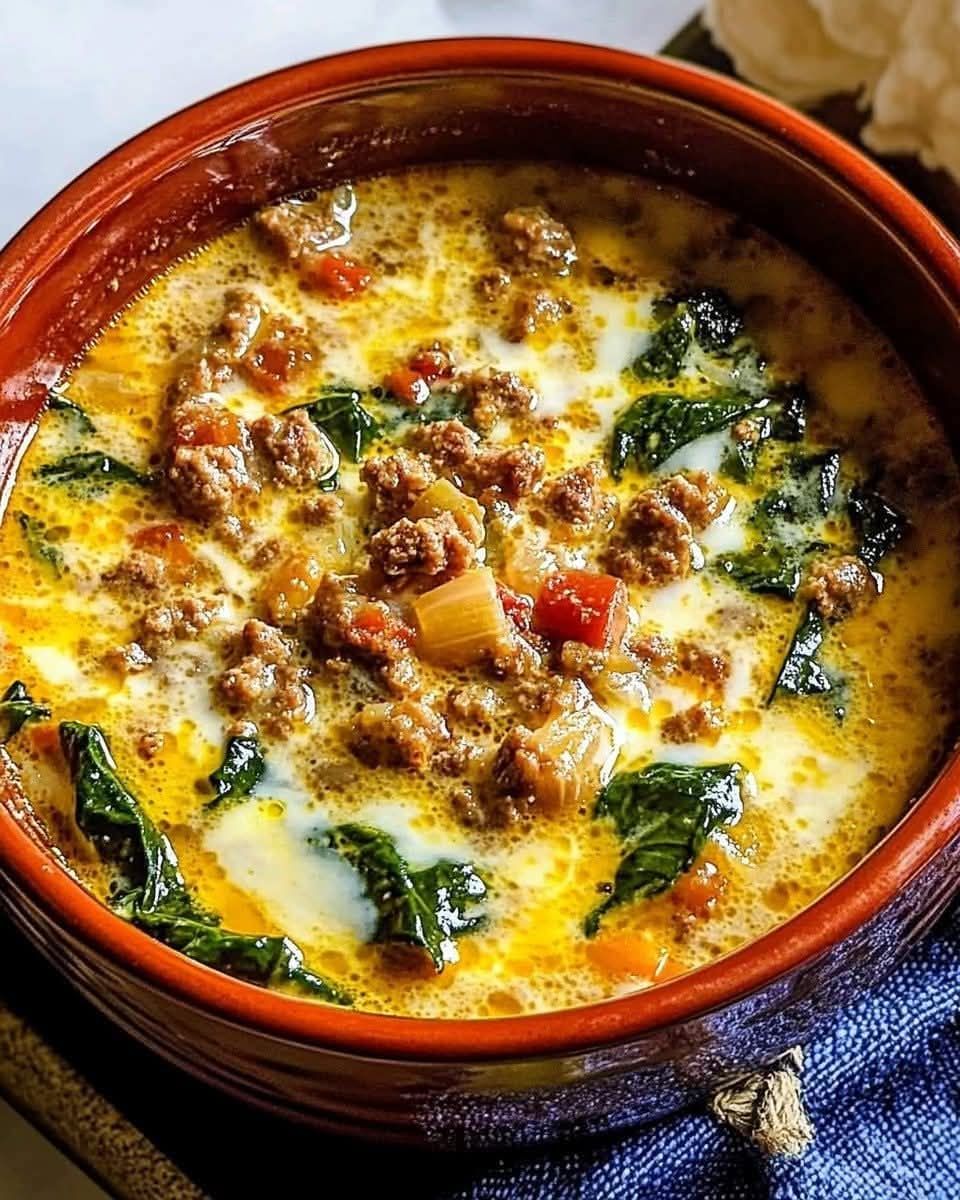 Warm up your day with this comforting Keto Tuscan Soup—perfect for those chilly nights! 