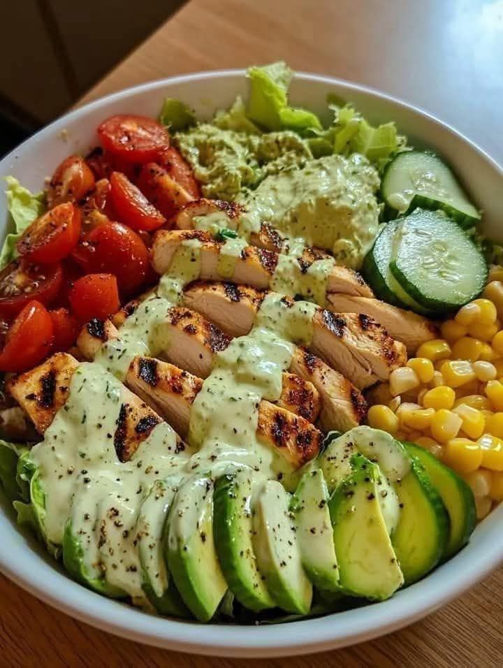 Grilled Chicken and Avocado Salad 
