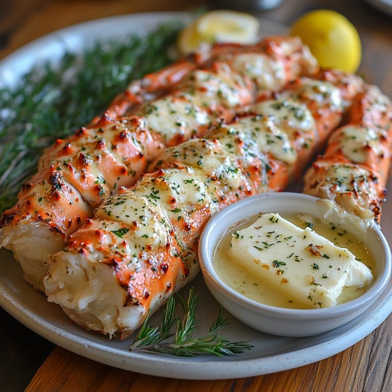  King Crab Legs with Drawn Butter – A Luxurious and Tender Seafood Feast! Perfect for Celebrations and Special Occasions! 